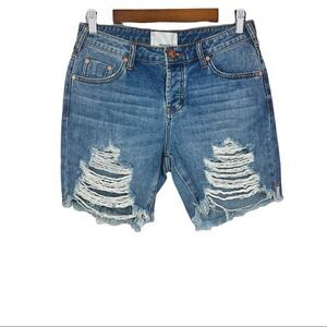ONE TEASPOON Denim Shorts in Medium Wash Denim Size 26